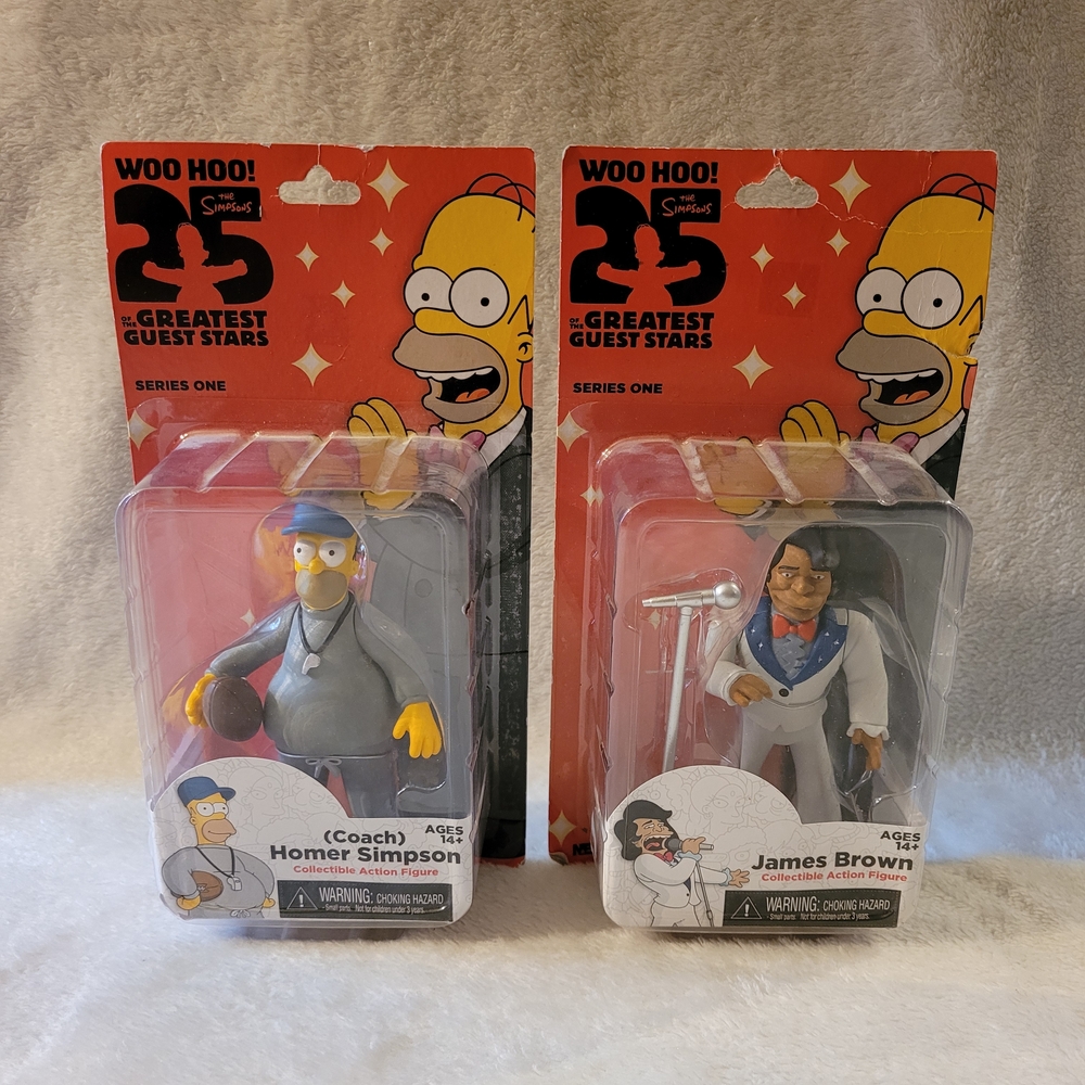Simpsons Action Figures - Homer Simpson and James Brown